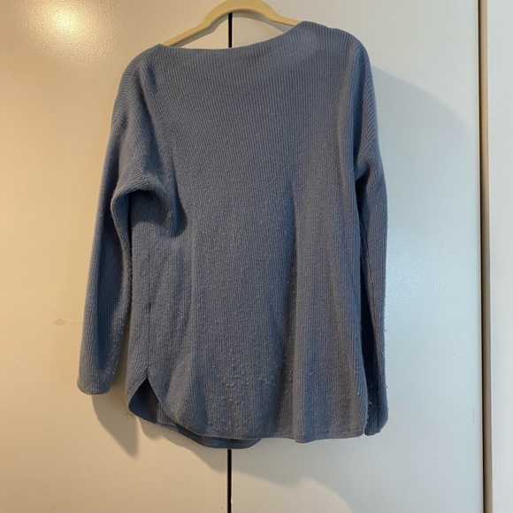 Vince Cashmere Ribbed Blue Sweater - Small - Picture 6 of 6